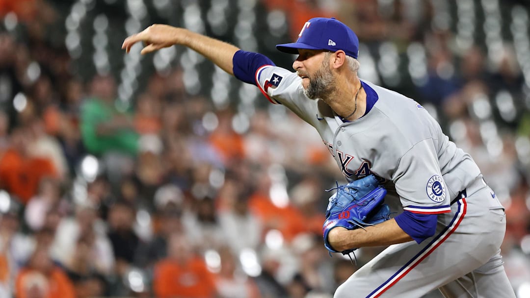 March 31, 2026; Baltimore, Maryland, USA; Texas Rangers pitcher Chris Martin (31) throws during the ninth inning against the Baltimore Orioles at Oriole Park at Camden Yards. Mandatory Credit: Daniel Kucin Jr.-Imagn Images