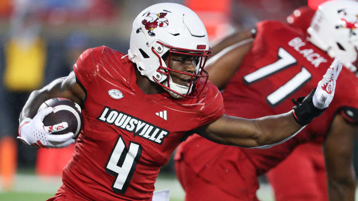 U of L's Maurice Turner (4) ran against Duke during their game at the L&N Stadium in Louisville, Ky. on Oct. 28, 2023.