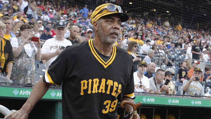 Jul 20, 2019; Pittsburgh, PA, USA;  Pittsburgh Pirates former right fielder and 1978 National League MVP Dave Parker (39) is introduced during the 40th anniversary celebration before the Pirates play the Philadelphia Phillies against at PNC Park. Mandatory Credit: Charles LeClaire-Imagn Images