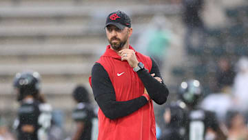 Nov 8, 2025; Honolulu, Hawaii, USA; San Diego State Aztecs head coach Sean Lewis.