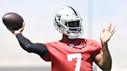 Raiders quarterback Geno Smith wasn't happy with one Seahawks fan in the stands.