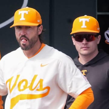 Tennessee baseball coach Tony Vitello during the NCAA college baseball game against St. Bonaventure on Sunday, March 9, 2025, in Knoxville, Tenn. 

Luke Bonfield
