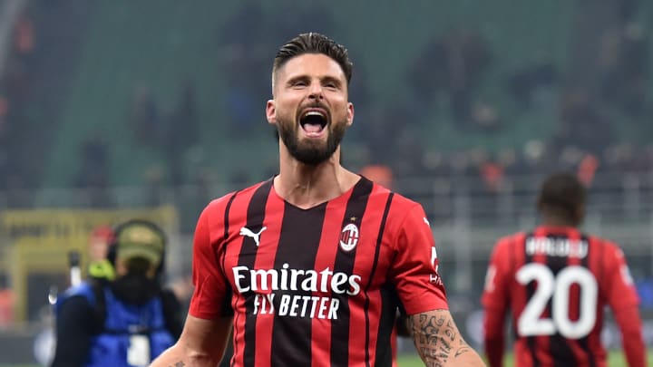 Olivier Giroud a été le héros du succès de l'AC Milan contre l'Inter