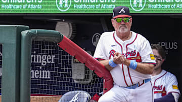 Atlanta Braves manager Brian Snitker is receiving criticism for removing Michael Harris II in the eighth inning of Monday's game.