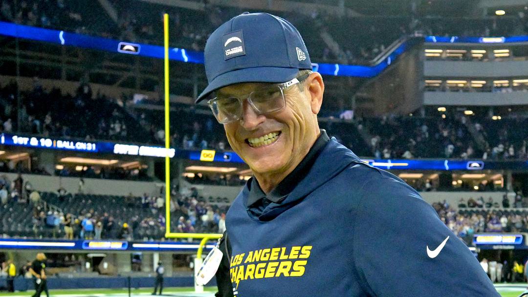 Los Angeles Chargers head coach Jim Harbaugh