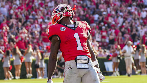 Georgia Bulldogs wide receiver Zachariah Branch USC Trojans Georgia coach Kirby Smart USC coach Lincoln Riley SEC football