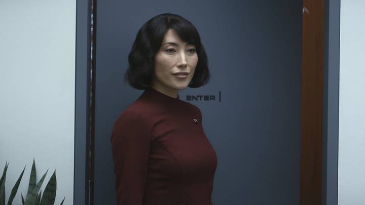 Dichen Lachman in “Severance,” now streaming on Apple TV+.