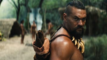 Jason Momoa in "Chief of War," premiering August 1, 2025 on Apple TV+.