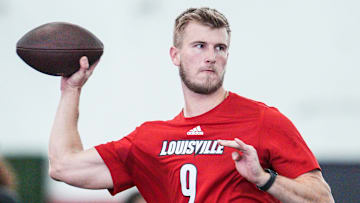 Louisville quarterback Tyler Shough during Pro Day.