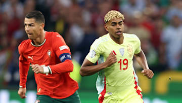 Cristiano Ronaldo et Lamine Yamal se sont fait face lors de Portugal - Espagne en Ligue des Nations