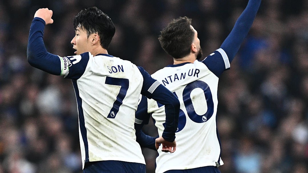 Son and Bentancur together during Tottenham's game against Ipswich Town