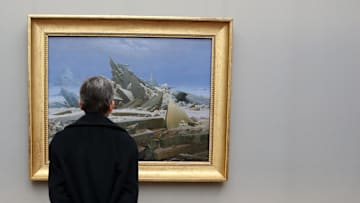 A man checking out Caspar David Friedrich’s ‘The Sea of Ice.’