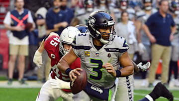 Russell Wilson with the Seattle Seahawks