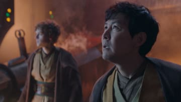 (L-R): Torbin (Dean-Charles Chapman) and Sol (Lee Jung-jae) in Lucasfilm's THE ACOLYTE, season one, exclusively on Disney+. ©2024 Lucasfilm Ltd. & TM. All Rights Reserved.