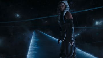 Ahsoka Tano (Rosario Dawson) in Lucasfilm's STAR WARS: AHSOKA, exclusively on Disney+. ©2023 Lucasfilm Ltd. & TM. All Rights Reserved.