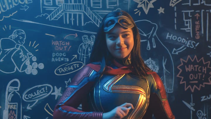 Iman Vellani as Ms. Marvel/Kamala Khan in Marvel Studios' MS. MARVEL, exclusively on Disney+. Photo courtesy of Marvel Studios. ©Marvel Studios 2022. All Rights Reserved.