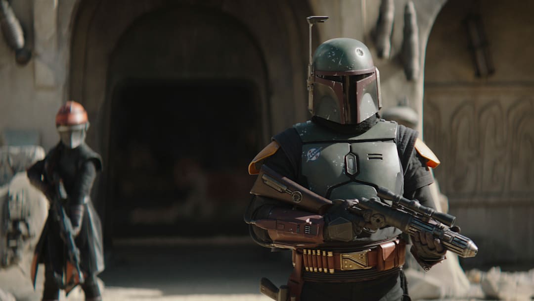 (L-R): Fennec Shand (Ming-Na Wen) and Boba Fett (Temuera Morrison) in Lucasfilm's THE BOOK OF BOBA FETT, exclusively on Disney+. © 2022 Lucasfilm Ltd. & ™. All Rights Reserved.