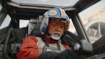 Captain Carson Teva (Paul Sun-Hyung Lee) in Lucasfilm's THE MANDALORIAN, season three, exclusively on Disney+. ©2023 Lucasfilm Ltd. & TM. All Rights Reserved.