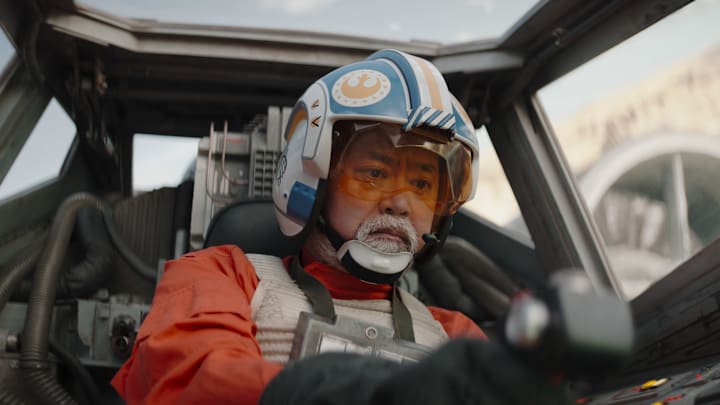 Captain Carson Teva (Paul Sun-Hyung Lee) in Lucasfilm's THE MANDALORIAN, season three, exclusively on Disney+. ©2023 Lucasfilm Ltd. & TM. All Rights Reserved.