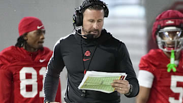 Ohio State Buckeyes offensive coordinator Brian Hartline has a unique way of play-calling in Columbus