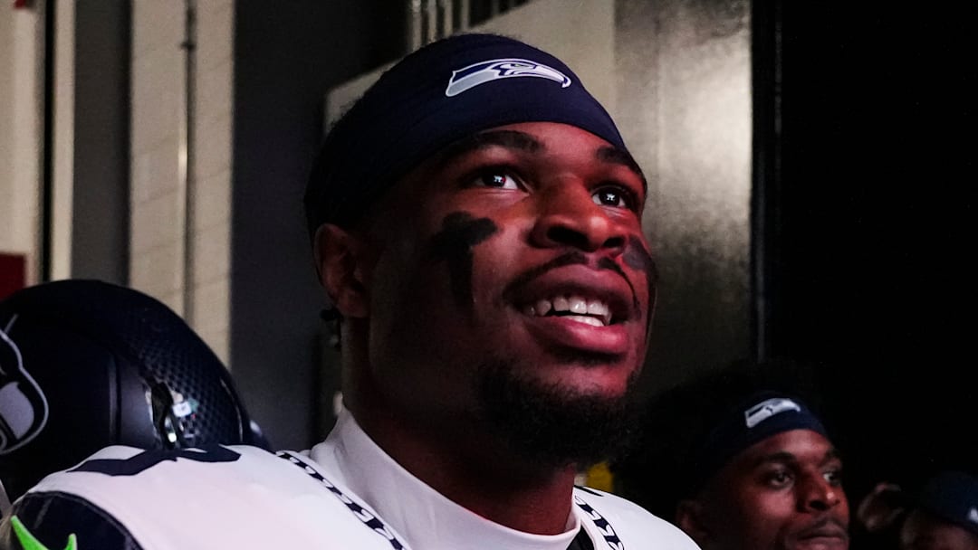 Nick Emmanwori of the Seattle Seahawks pregame Nick Emmanwori of the Seattle Seahawks pregame