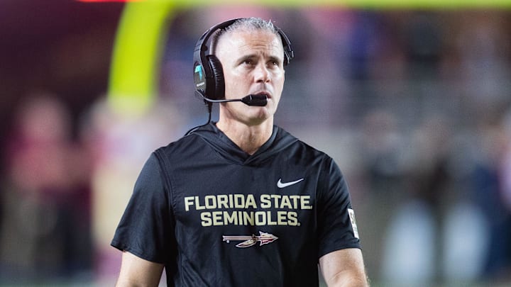 Florida State Seminoles head coach Mike Norvell