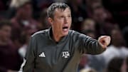 Texas A&M Aggies head coach Bucky McMillan reacts during the second half against the Texas Southern Tigers at Reed Arena.