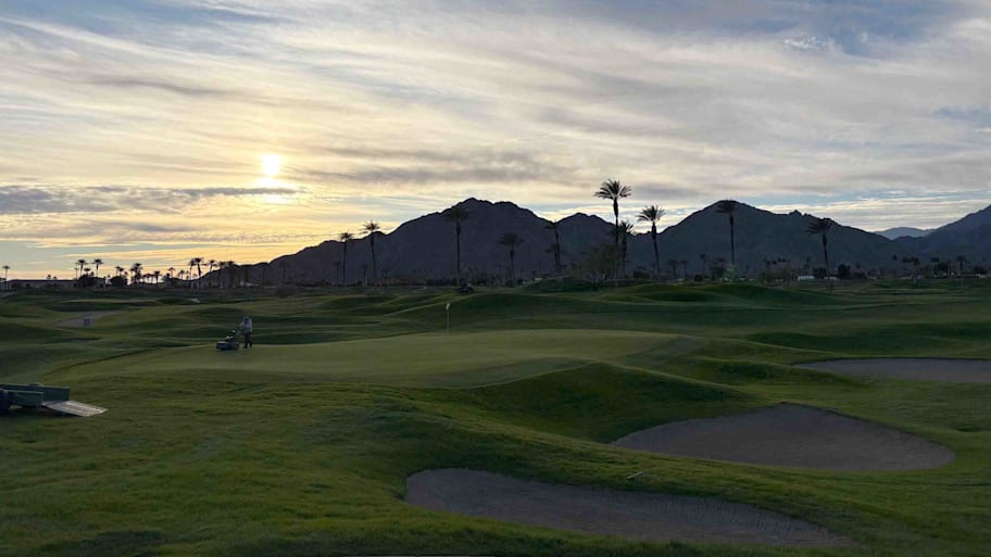 Sunrise at the PGA West Pete Dye Dunes course