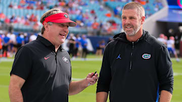 Kirby Smart, Georgia Bulldogs, Billy Napier, Florida Gators. [Doug Engle/Gainesville Sun]