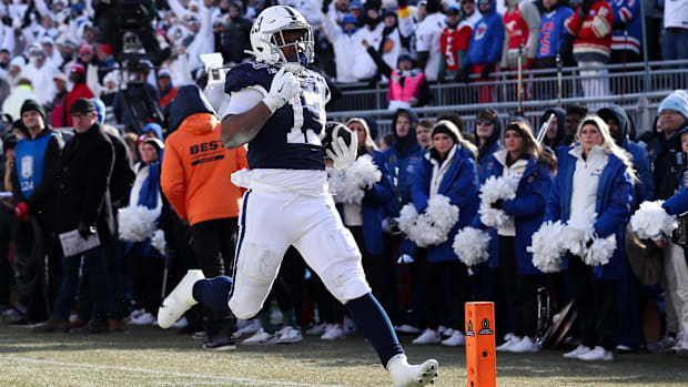 Penn State running back Kaytron Allen scores a touchdown vs. SMU in the College Football Playoff.