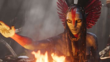 Varang (Oona Chaplin) in 20th Century Studios' AVATAR: FIRE AND ASH.