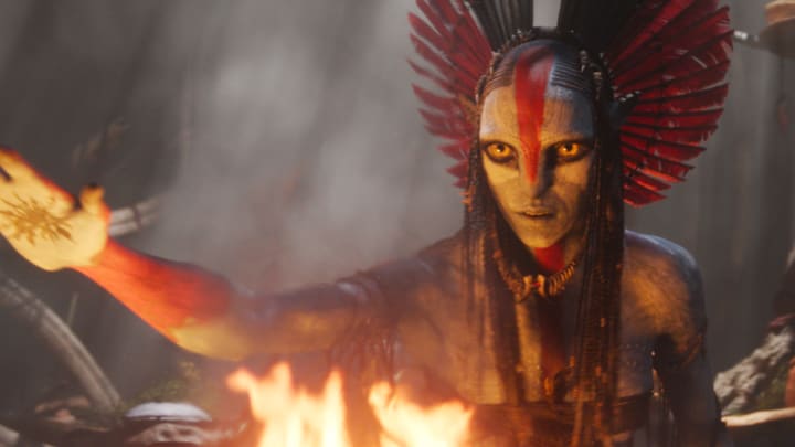 Varang (Oona Chaplin) in 20th Century Studios' AVATAR: FIRE AND ASH.