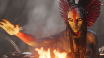 Varang (Oona Chaplin) in 20th Century Studios' AVATAR: FIRE AND ASH. Photo courtesy of 20th Century Studios. © 2025 20th Century Studios. All Rights Reserved.