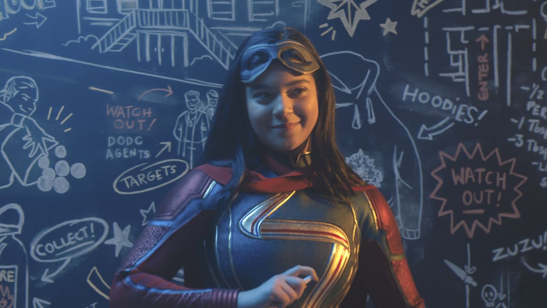 Iman Vellani as Ms. Marvel/Kamala Khan in Marvel Studios' MS. MARVEL, exclusively on Disney+. Photo courtesy of Marvel Studios. ©Marvel Studios 2022. All Rights Reserved.