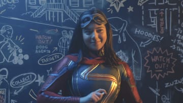 Iman Vellani as Ms. Marvel/Kamala Khan in Marvel Studios' MS. MARVEL, exclusively on Disney+. Photo courtesy of Marvel Studios. ©Marvel Studios 2022. All Rights Reserved.