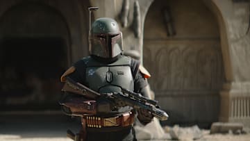 (L-R): Fennec Shand (Ming-Na Wen) and Boba Fett (Temuera Morrison) in Lucasfilm's THE BOOK OF BOBA FETT, exclusively on Disney+. © 2022 Lucasfilm Ltd. & ™. All Rights Reserved.
