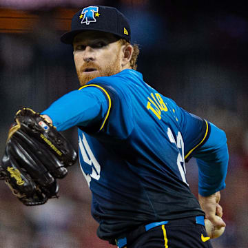 Apr 19, 2024; Philadelphia, Pennsylvania, USA; Philadelphia Phillies pitcher Spencer Turnbull (22) throws a pitch during the fifth inning against the Chicago White Sox at Citizens Bank Park