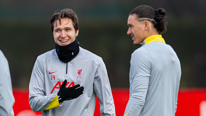 Federico Chiesa (left) and Darwin Núñez (right) could feature from the starts vs. PSV Eindhoven. Federico Chiesa (left) and Darwin Núñez (right) could feature from the starts vs. PSV Eindhoven.