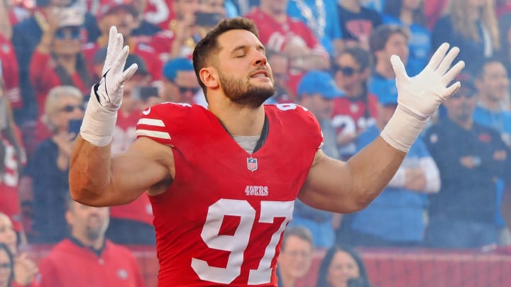 The key to San Francisco's defense is edge rusher Nick Bosa, who has three consecutive double-digit sack seasons. The key to San Francisco's defense is edge rusher Nick Bosa, who has three consecutive double-digit sack seasons.