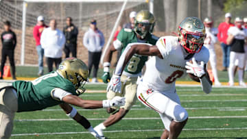 Montvale, NJ -- October 26, 2024 -- Quincy Porter of Bergen Catholic runs the ball in the first half as St. Joseph hosted Bergen Catholic in the battle of the number 6 and number 1 ranked teams in the USA Today NJ poll.