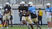 UCF Spring football practice at FBC Mortgage Stadium in Orlando, Friday, April 11, 2025.