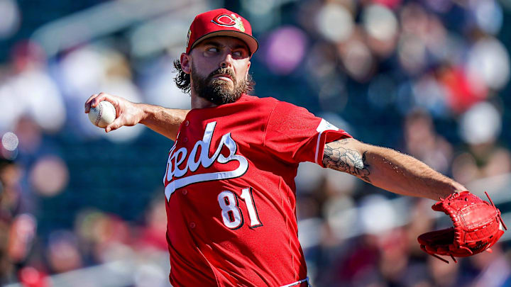 Cincinnati Reds pitcher Hagen Danner (81) delivers a pitch