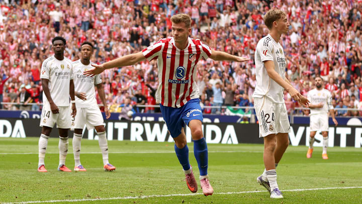 Sorloth, de cabeça, fez um dos gols colchoneros