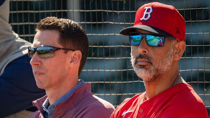 Boston Red Sox GM Craig Breslow, manager Alex Cora