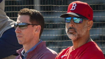 Boston Red Sox manager Alex Cora, GM Craig Breslow