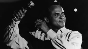 Harry Belafonte performing in Munich circa 1980.