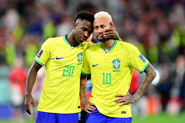 Brazilian teammates Vinicius Jr and Neymar