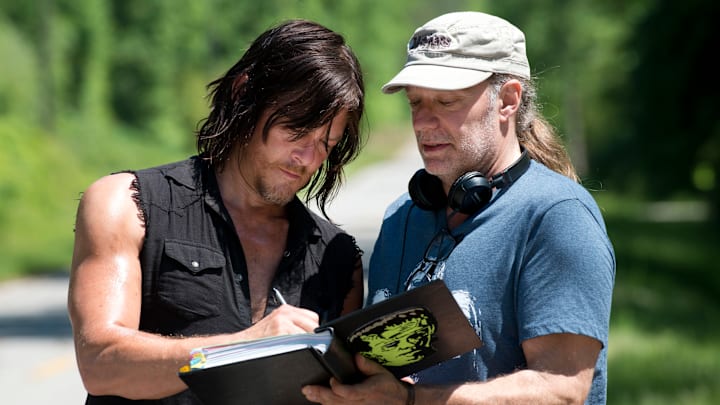 Norman Reedus as Daryl Dixon and Greg Nicotero - The Walking Dead season 6