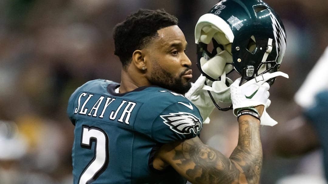 Philadelphia Eagles cornerback Darius Slay Jr. (2) against the Kansas City Chiefs during Super Bowl LIX at Ceasars Superdome.