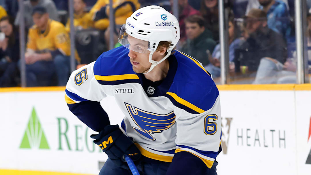 St. Louis Blues defenseman Philip Broberg